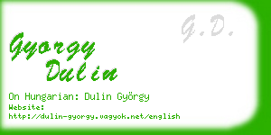gyorgy dulin business card